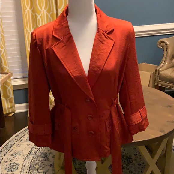 Jackets & Blazers - Orange 3/4 sleeve jacket